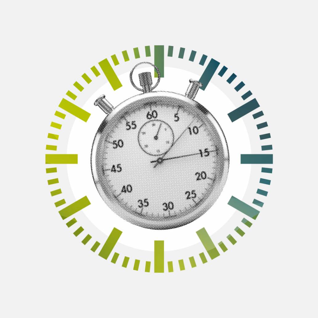Checklisten digitalisieren: Die Stoppuhr symbolisiert, dass beim Auditieren jede Sekunde z&auml;hlt