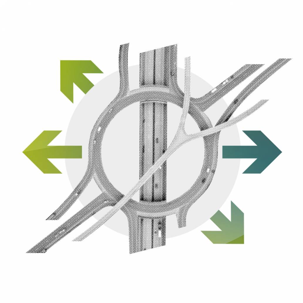 Audit-Software für Handel und Logistik: Der Verkehrsknotenpunkt symbolisiert, dass Prozesse im Fluss sind