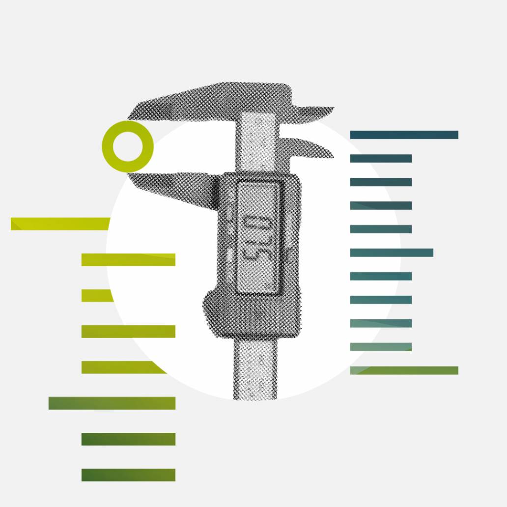 Auditprozesse zentral steuern: Der Messschieber symbolisiert, Genauigkeit nach Maß