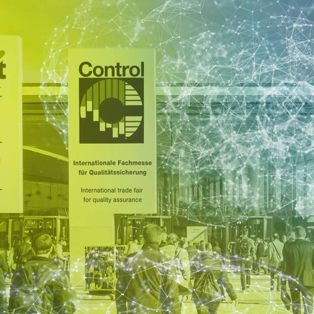 Hintergrundbild: Fachmesse Control, Eingangsbereich Messe Stuttgart