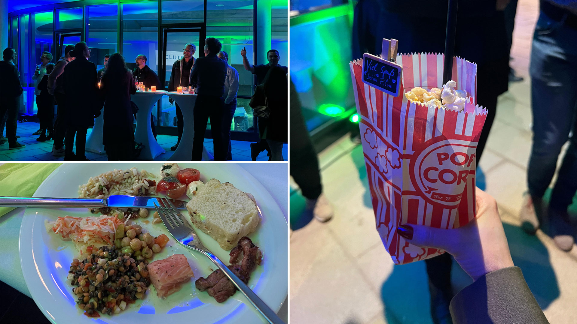 Impressionen vom 25-jährigen Jubiläum der cluetec. Menschen, Essen und Cocktails.