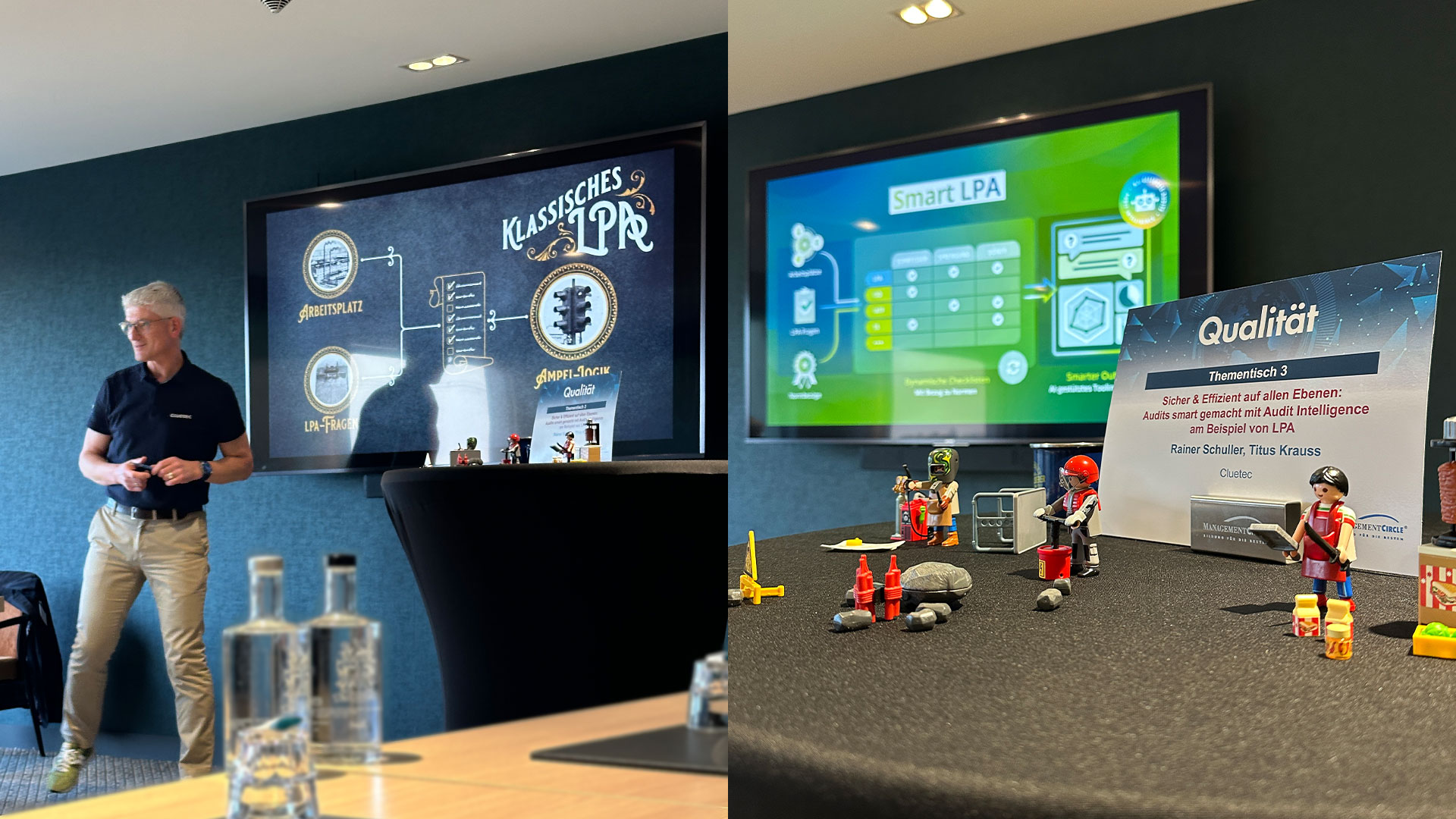 Thementisch zum Thema digitale Audits, im speziellen LPA mit der cluetec Audit Software