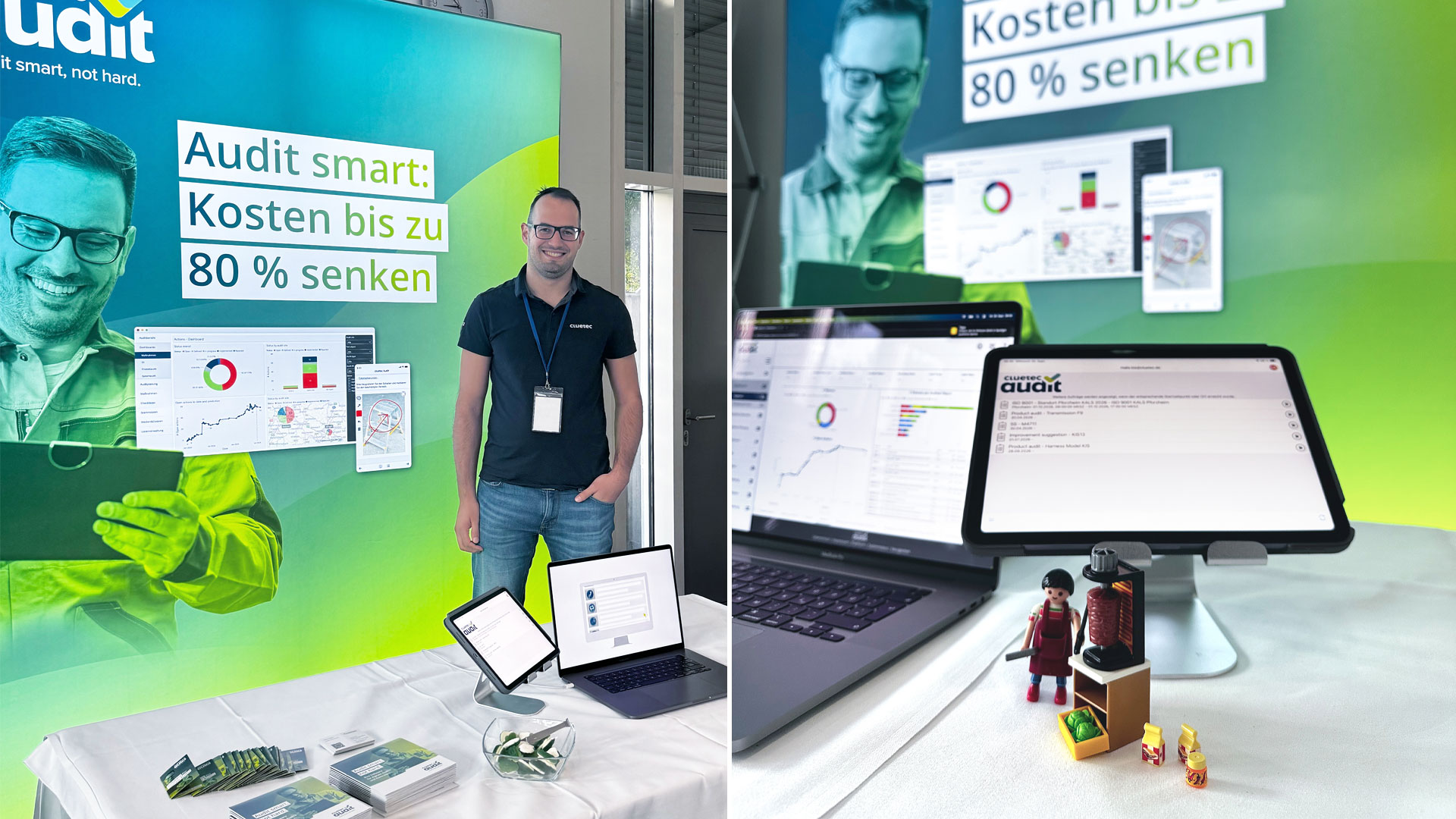 Kilian Schön mit der cluetec Audit Software auf dem Karlsruher Lebensmittelsymposium 2026 (KALS)